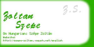 zoltan szepe business card